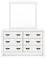 Binterglen California King Panel Bed with Mirrored Dresser