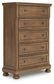 Feddinger King Panel Bed with Mirrored Dresser and Chest