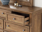 Feddinger King Panel Bed with Mirrored Dresser and Chest
