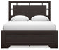 Covetown Queen Panel Bed with Mirrored Dresser and Chest