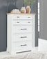 Ashbryn Queen Panel Storage Bed with Mirrored Dresser and Chest