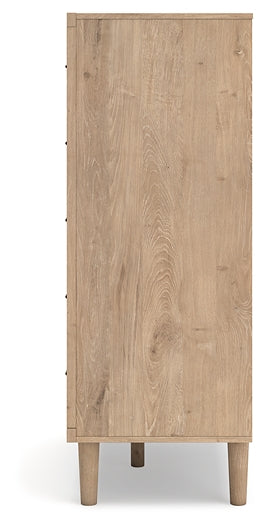 Cielden Full Panel Bed with Mirrored Dresser and Chest