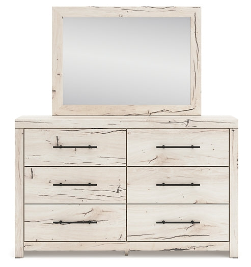 Lawroy Full Panel Storage Bed with Mirrored Dresser and Chest