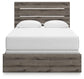 Graystorm Queen Panel Bed with Mirrored Dresser and Chest