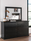 Maribel Full Panel Bed with Mirrored Dresser and Chest