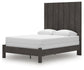 Fraluna Queen Panel Bed with Mirrored Dresser and Chest