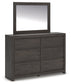 Fraluna King Panel Storage Bed with Mirrored Dresser and Chest