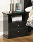Maribel King Panel Bed with Mirrored Dresser, Chest and Nightstand