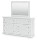 Bostwick Shoals Full Panel Bed with Mirrored Dresser and Chest