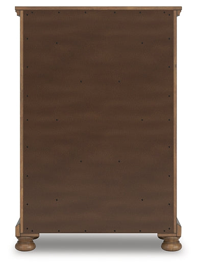 Feddinger Queen Panel Bed with Mirrored Dresser and Chest