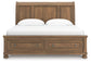 Feddinger King Storage Sleigh Bed with Mirrored Dresser and Chest