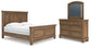 Feddinger King Panel Bed with Mirrored Dresser