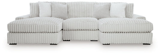 Stupendous 3-Piece Sectional with Double Chaise
