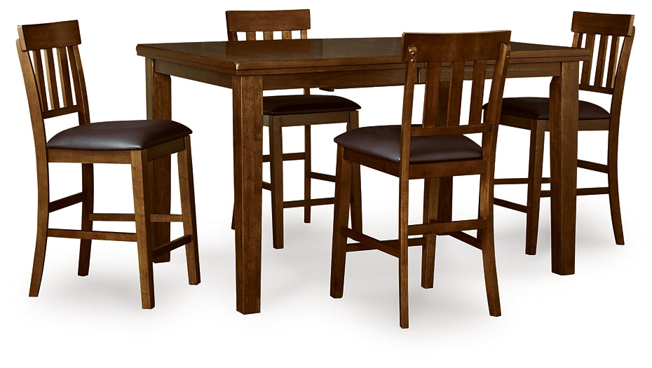 Ralene Counter Height Dining Table and 4 Barstools