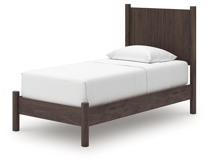 Pamytta Twin Panel Platform Bed, Dresser, Mirror, Chest and Nightstand