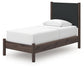 Pamytta Twin Upholstered Panel Platform Bed, Dresser, Mirror, Chest and Nightstand
