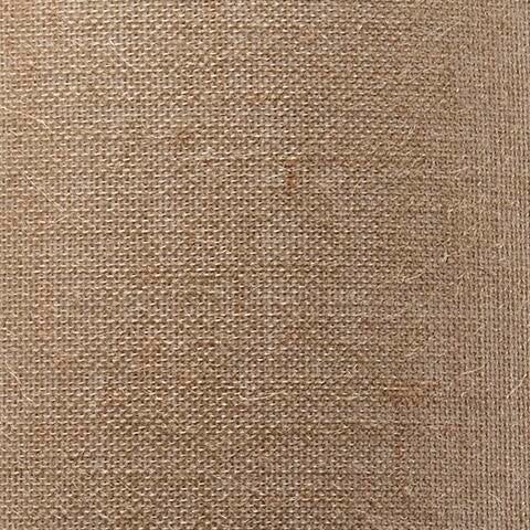 Close-up of coarse, brown burlap fabric with woven texture and natural fibers, ideal for pairing with the Laurentia Glass Table Lamp (1/CN) to enhance rustic or vintage decor.