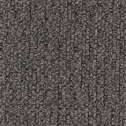 Close-up view of the Tulen Reclining Sofa’s dark gray chenille fabric, featuring a textured surface with a subtle vertical linear pattern.