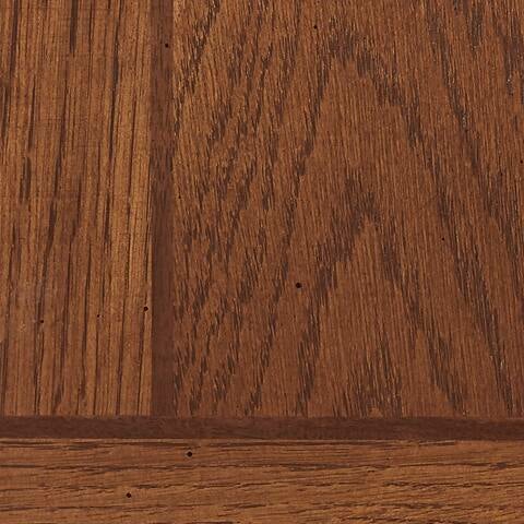 Close-up of the Breegin Chair Side End Table's wooden surface with a natural grain pattern and medium brown finish—smooth, well-crafted, and perfect for adding Mission-style elegance to any living space.