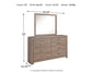 The Culverbach Dresser and Mirror set features a weathered driftwood finish, six spacious drawers, and measures 72"H x 62.25"W x 15.75"D. Weight: 181 lbs.