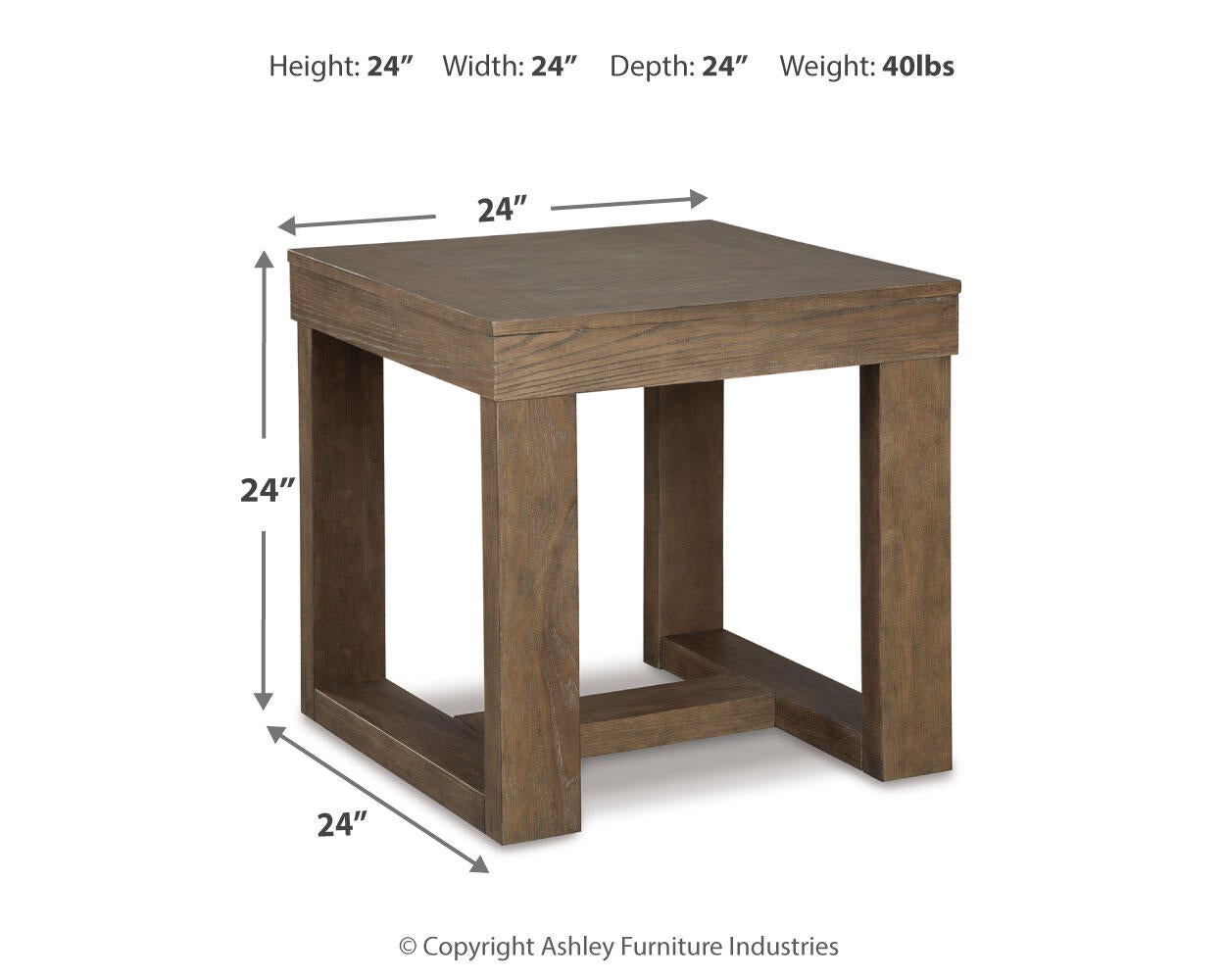 Cariton Square End Table