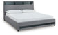 Verishaw King Upholstered Bed with Wireless Audio