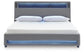 Verishaw King Upholstered Bed with Wireless Audio