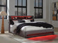Verishaw King Upholstered Bed with Wireless Audio