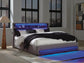 Verishaw King Upholstered Bed with Wireless Audio