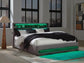 Verishaw California King Upholstered Bed with Wireless Audio