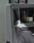Verishaw California King Upholstered Bed with Wireless Audio