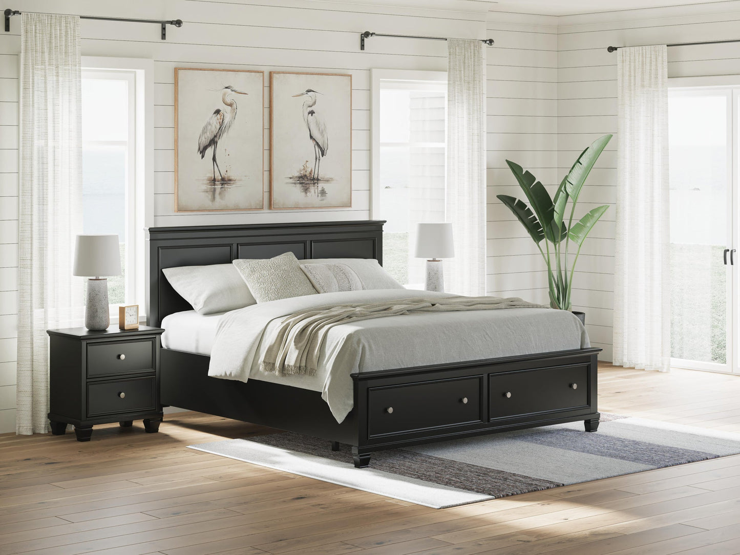 Lanolee California King Panel Storage Bed