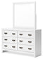 Binterglen Queen Panel Bed with Mirrored Dresser and Nightstand
