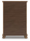 Feddinger Queen Storage Sleigh Bed with Mirrored Dresser, Chest and Nightstand