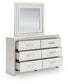 Birmonton Queen Upholstered Panel Platform Storage Bed, Dresser, Mirror and Nightstand