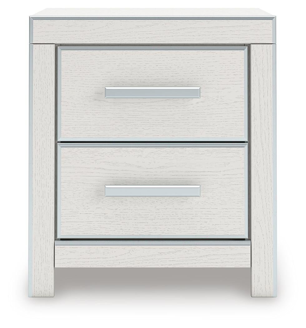 Zuraleus Queen Upholstered Panel Bed, Dresser, Mirror and Nightstand