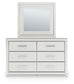 Birmonton California King Upholstered Bed, Dresser and Mirror