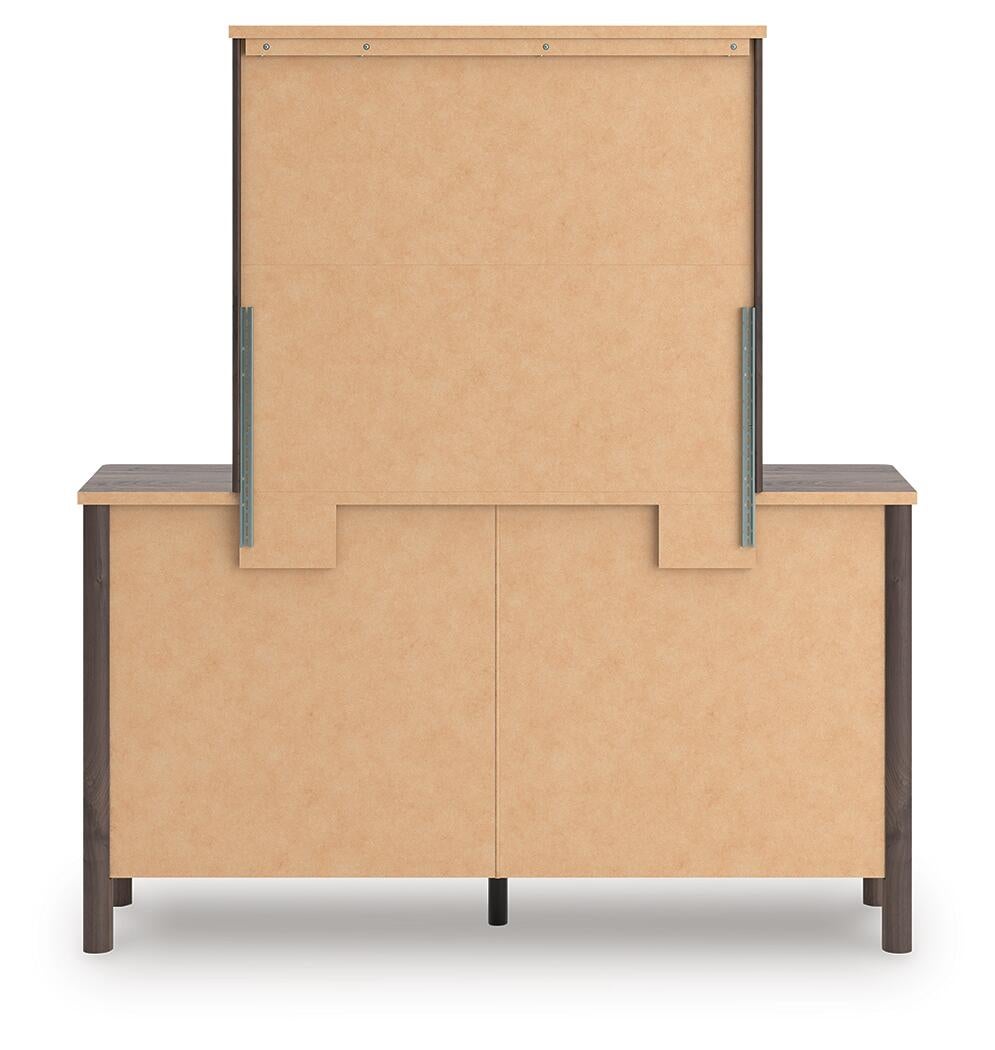 Pamytta Queen Upholstered Panel Bed, Dresser, Mirror and Nightstand