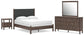 Pamytta Queen Upholstered Panel Bed, Dresser, Mirror and Nightstand