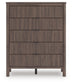 Cadmori Twin Upholstered Panel Bed, Dresser, Mirror, Chest and Nightstand