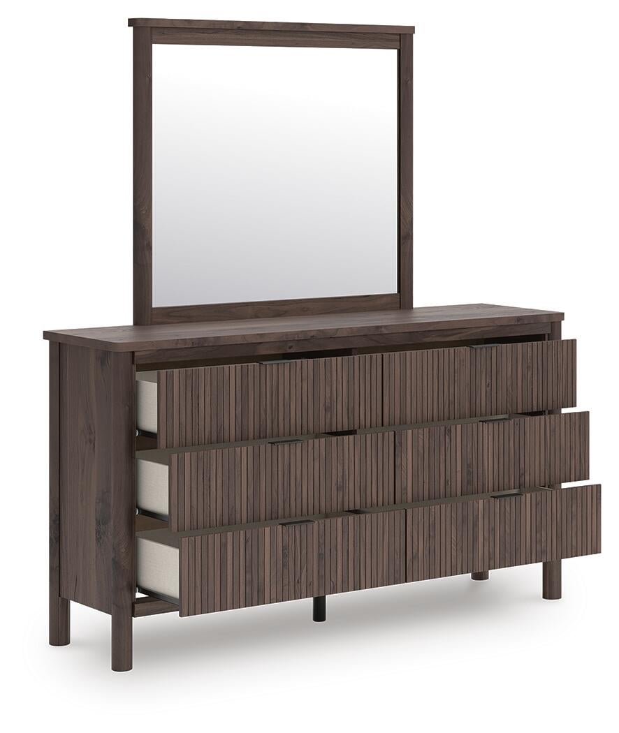 Cadmori King Panel Bed, Dresser and Mirror