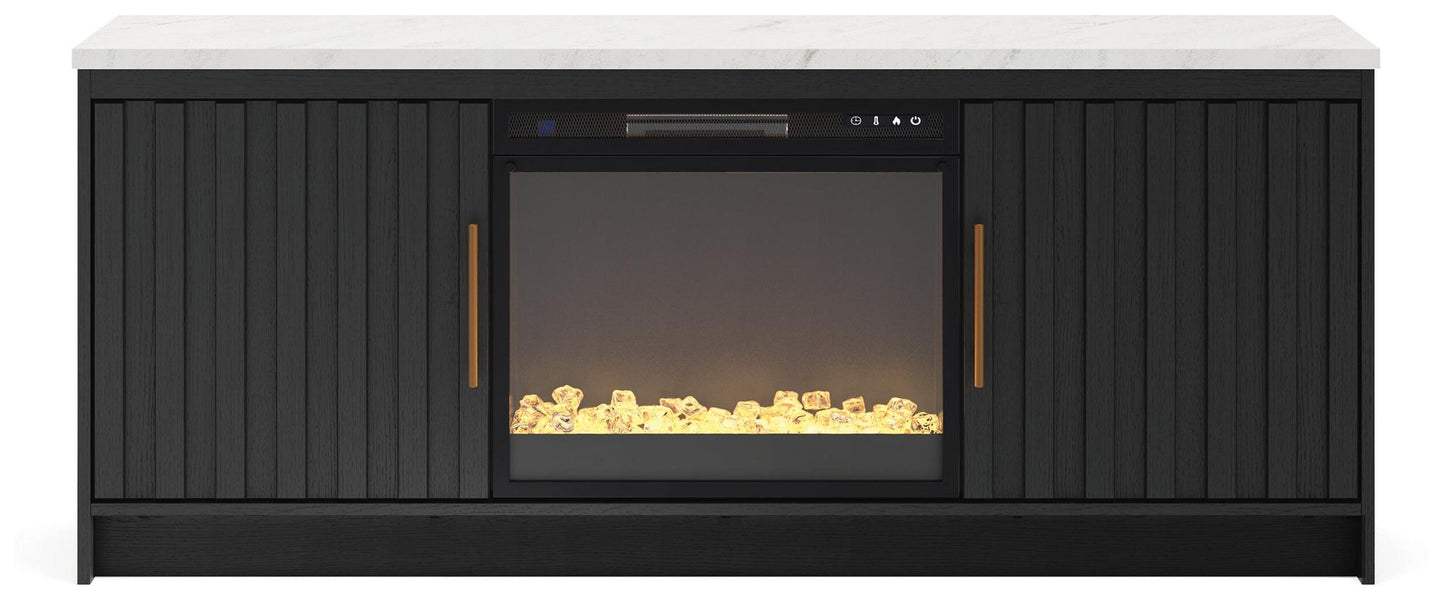 Cadmori 63" TV Stand with Electric Fireplace