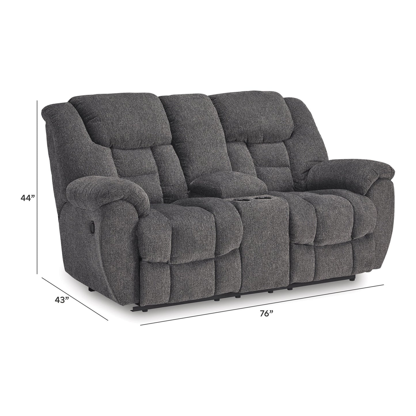 Foreside DBL Rec Loveseat w/Console