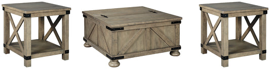 Aldwin Coffee Table with 2 End Tables Walker Mattress and Furniture