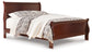 Alisdair California King Sleigh Bed with Mirrored Dresser, Chest and 2 Nightstands Walker Mattress and Furniture