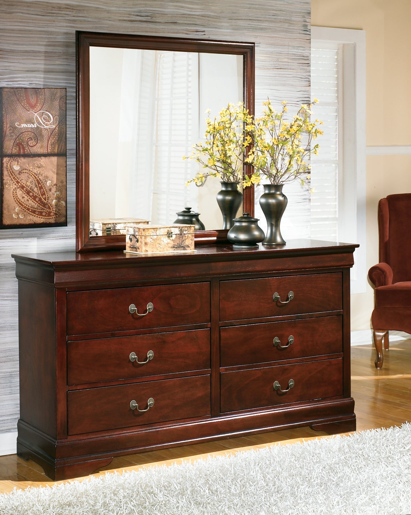 Alisdair Dresser and Mirror Walker Mattress and Furniture