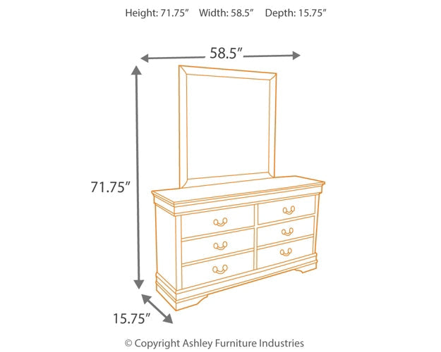 Alisdair Dresser and Mirror Walker Mattress and Furniture