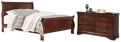 Alisdair Queen Sleigh Bed with Dresser Walker Mattress and Furniture