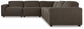 Allena 5-Piece Sectional with Ottoman Walker Mattress and Furniture