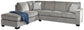 Altari 2-Piece Sleeper Sectional with Chaise at Walker Mattress and Furniture
